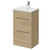 Napoli 390 Light Oak 500mm 2 Drawer Vanity Unit with Glide Basin Right Hand View