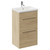 Napoli 390 Light Oak 500mm 2 Drawer Vanity Unit with Glide Basin Left Hand View thumbnail