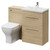 Napoli 390 Light Oak 1100mm 2 Drawer Vanity Unit Toilet Suite with Glide Basin Right Hand View thumbnail