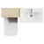Napoli 390 Light Oak 1100mm 2 Door Vanity Unit Toilet Suite with Glide Basin Top View thumbnail