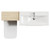 Napoli 390 Light Oak 1300mm 2 Drawer Vanity Unit Toilet Suite with Glide Basin Top View thumbnail