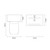 Napoli 390 Light Oak 1100mm Wall Mounted 2 Drawer Vanity Unit and Toilet Suite with Glide Basin Top Down Dimensions thumbnail
