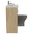 Napoli 390 Light Oak 1100mm 2 Door Vanity Unit Toilet Suite with Square Left Hand Lucia Basin Side View thumbnail