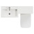 Napoli 390 Light Oak 1100mm 2 Door Vanity Unit Toilet Suite with Square Left Hand Lucia Basin Top View thumbnail
