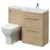 Napoli 390 Light Oak 1100mm 2 Drawer Vanity Unit Toilet Suite with Square Right Hand Lucia Basin Right Hand View thumbnail