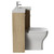 Napoli 390 Light Oak 1100mm 2 Drawer Vanity Unit Toilet Suite with Square Right Hand Lucia Basin Side View thumbnail