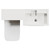 Napoli 390 Light Oak 1100mm 2 Drawer Vanity Unit Toilet Suite with Square Right Hand Lucia Basin Top View thumbnail