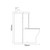 Napoli 390 Light Oak 1100mm 2 Door Vanity Unit Toilet Suite with Square Right Hand Lucia Basin Side on Dimensions thumbnail