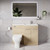 Napoli 390 Light Oak 1100mm 2 Door Vanity Unit Toilet Suite with Square Right Hand Lucia Basin Lifestyle Image thumbnail