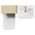 Napoli 390 Light Oak 1000mm 2 Drawer Vanity Unit Toilet Suite with Glide Basin Top View thumbnail