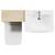 Napoli 460 Light Oak 1100mm 2 Drawer Vanity Unit Toilet Suite with Glide Basin Top View thumbnail