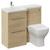 Napoli 390 Light Oak 1000mm 2 Drawer Vanity Unit Toilet Suite with Left Hand Square Lucia Basin Left Hand View thumbnail