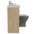 Napoli 390 Light Oak 1000mm 2 Drawer Vanity Unit Toilet Suite with Left Hand Square Lucia Basin Side View