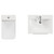 Napoli 460 Light Oak 600mm 2 Drawer Vanity Unit and Tacoma Comfort Height Toilet Suite with Angel Basin Top View thumbnail
