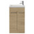 Napoli 250 Light Oak 500mm 2 Door Vanity Unit with Square Silvo Basin Front View