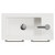 Napoli 250 Light Oak 500mm 2 Door Vanity Unit with Square Silvo Basin Top View
