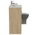 Napoli 390 Light Oak 1500mm 2 Drawer Vanity Unit Toilet Suite with Left Hand Square Lucia Basin Side View thumbnail