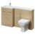 Napoli 390 Light Oak 1500mm 3 Door Vanity Unit Toilet Suite with Left Hand Square Lucia Basin Right Hand View thumbnail