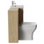 Napoli 390 Cento Light Oak 1200mm 2 Drawer Vanity Unit Toilet Suite with Glide Basin Side View thumbnail