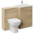 Napoli 390 Cento Light Oak 1200mm 2 Door Vanity Unit Toilet Suite with Glide Basin Left Hand View thumbnail