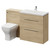 Napoli 390 Cento Light Oak 1400mm 2 Drawer Vanity Unit Toilet Suite with Glide Basin Right Hand View thumbnail