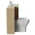 Napoli 390 Cento Light Oak 1400mm 2 Drawer Vanity Unit Toilet Suite with Glide Basin Side View thumbnail