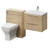 Napoli 390 Cento Light Oak 1200mm Wall Mounted 2 Drawer Vanity Unit and Toilet Suite with Glide Basin Right Hand View thumbnail
