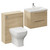 Napoli 390 Cento Light Oak 1200mm Wall Mounted 2 Drawer Vanity Unit and Toilet Suite with Glide Basin Left Hand View thumbnail