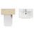Napoli 390 Cento Light Oak 1200mm Wall Mounted 2 Drawer Vanity Unit and Toilet Suite with Glide Basin Top View thumbnail