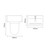 Napoli 390 Cento Light Oak 1200mm Wall Mounted 2 Drawer Vanity Unit and Toilet Suite with Glide Basin Top Down Dimensions thumbnail