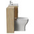 Napoli 390 Cento Light Oak 1400mm Wall Mounted 2 Drawer Vanity Unit and Toilet Suite with Glide Basin Side View thumbnail
