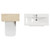 Napoli 390 Cento Light Oak 1400mm Wall Mounted 2 Drawer Vanity Unit and Toilet Suite with Glide Basin Top View thumbnail