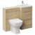 Napoli 390 Cento Light Oak 1100mm 2 Drawer Vanity Unit Toilet Suite with Glide Basin Left Hand View thumbnail