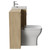 Napoli 390 Cento Light Oak 1100mm 2 Drawer Vanity Unit Toilet Suite with Glide Basin Side View thumbnail