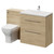 Napoli 460 Cento Light Oak 1400mm 2 Drawer Vanity Unit Toilet Suite with Glide Basin Right Hand View thumbnail