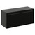 Napoli 390 Matt Black 1000mm Wall Mounted 2 Drawer Vanity Unit for Countertop Basins Left Hand View