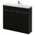 Napoli 250 Matt Black 1000mm 4 Door Vanity Unit with Square Silvo Basin Right Hand View thumbnail