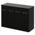 Napoli 460 Matt Black 1200mm 4 Door Vanity Unit for Countertop Basins Right Hand View thumbnail