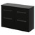 Napoli 460 Matt Black 1200mm 4 Drawer Vanity Unit for Countertop Basins Right Hand View thumbnail