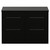 Napoli 460 Matt Black 1200mm 4 Drawer Vanity Unit for Countertop Basins Front View thumbnail