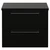 Napoli 390 Matt Black 600mm Wall Mounted 2 Drawer Vanity Unit for Countertop Basins Front View thumbnail