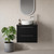 Napoli 390 Matt Black 600mm Wall Mounted 2 Drawer Vanity Unit for Countertop Basins Lifestyle Image thumbnail