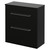 Napoli 390 Matt Black 800mm 2 Drawer Vanity Unit for Countertop Basins Right Hand View thumbnail