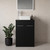 Napoli 390 Matt Black 600mm 2 Door Vanity Unit for Countertop Basins Lifestyle Image thumbnail
