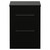 Napoli 390 Matt Black 600mm 2 Drawer Vanity Unit for Countertop Basins Front View
