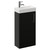 Napoli Cube Matt Black 400mm Single Door Vanity Unit with Align Basin Left Hand View thumbnail
