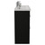 Napoli 390 Matt Black 1200mm 4 Drawer Vanity Unit with Double Glide Basins Side View thumbnail
