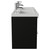 Napoli 390 Matt Black 1200mm Wall Mounted 4 Drawer Vanity Unit with Double Lucia Basins Side View