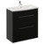 Napoli 390 Matt Black 800mm 2 Drawer Vanity Unit with Arc Basin Left Hand View