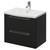 Napoli 390 Matt Black 600mm Wall Mounted 2 Drawer Vanity Unit with Arc Basin Right Hand View